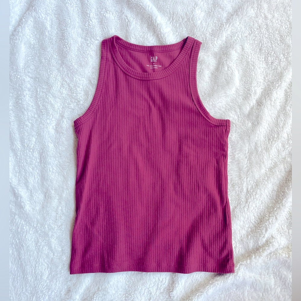GAP High Neck Ribbed Tank Top